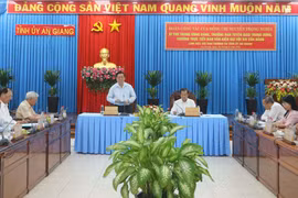 Quang cảnh buổi làm việc. (Ảnh: Công Mạo/TTXVN)