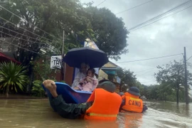 Hình ảnh Thừa Thiên-Huế ngập lụt hồi tháng 11/2023. (Ảnh: Đỗ Trưởng/TTXVN)