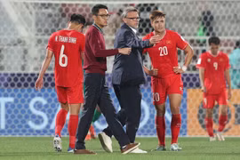 Tuyển Việt Nam liệu có điểm số danh dự khi rời Asian Cup 2023. (Ảnh: Hoàng Linh/TTXVN)