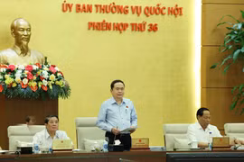 Chủ tịch Quốc hội Trần Thanh Mẫn phát biểu khai mạc. (Ảnh: Thống Nhất/TTXVN)