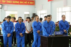 Các bị cáo tại phiên tòa. (Ảnh: TTXVN phát)