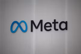 Biểu tượng của Tập đoàn Meta. (Ảnh: AFP/TTXVN)