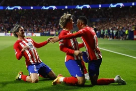 Niềm vui của các cầu thủ Atletico Madrid. (Nguồn: Getty Images)