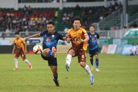 LPBank Hoàng Anh Gia Lai (áo vàng) thua trên sân nhà. (Nguồn: Báo Gia Lai)