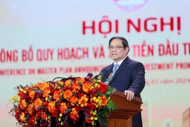 Thủ tướng Phạm Minh Chính phát biểu. (Ảnh: Dương Giang/TTXVN)