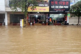 Mưa lớn gây ngập tại Vĩnh Phúc. (Ảnh minh họa: Hoàng Hùng/TTXVN)