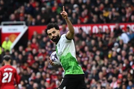 Salah lập hàng loạt kỷ lục với bàn thắng vào lưới M.U. (Nguồn: Getty Images)