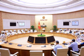 Phiên họp Chính phủ chuyên đề về xây dựng pháp luật. (Ảnh: Dương Giang/TTXVN)