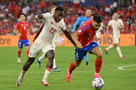 Canada (áo trắng) chia điểm Chile, giành quyền vào tứ kết Copa America 2024. (Nguồn: Getty Images)