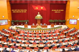 Phiên khai mạc Hội nghị Trung ương lần thứ 10, khóa XIII. (Ảnh: Trí Dũng/TTXVN)