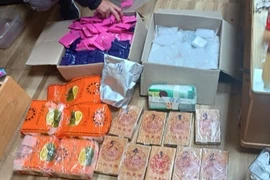 Số lượng lớn tang vật được thu giữ. (Ảnh: TTXVN phát)