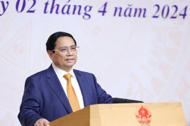 Thủ tướng Phạm Minh Chính chủ trì hội nghị. (Ảnh: Dương Giang/TTXVN)