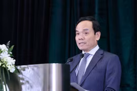 Phó Thủ tướng Trần Lưu Quang phát biểu tại Hội nghị Lãnh đạo các tập đoàn Bắc Âu năm 2024. (Ảnh: Lâm Khánh/TTXVN)