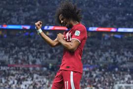 Akram Afif đang đứng thứ 2 trong danh sách đua Vua phá lưới Asian Cup 2023. (Nguồn: AFC)