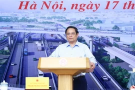Thủ tướng Phạm Minh Chính chủ trì phiên họp thứ 14 của BCĐ Nhà nước các công trình, dự án quan trọng quốc gia, trọng điểm ngành giao thông vận tải. (Ảnh: Dương Giang/TTXVN)