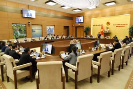 Quang cảnh phiên khai mạc phiên họp thứ 29 của Ủy ban Thường vụ Quốc hội. (Ảnh: Nhan Sáng/TTXVN)