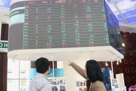 Nhà đầu tư theo dõi diễn biến thị trường chứng khoán tại Sở Giao dịch Chứng khoán Thành phố Hồ Chí Minh. (Ảnh: Hứa Chung/TTXVN