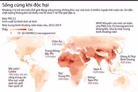 Khoảng 2 tỷ trẻ em sống ở khu vực ô nhiễm không khí.