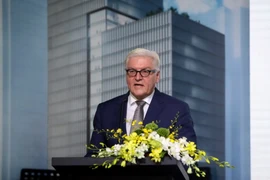 Bộ trưởng Ngoại giao Đức Frank-Walter Steinmeier phát biểu tại buổi lễ. (Ảnh: Thanh Vũ/TTXVN)