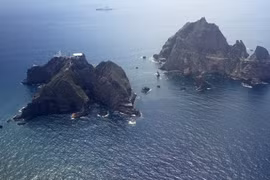 Đảo Takeshima/Dokdo, lãnh thổ tranh chấp giữa Hàn Quốc và Nhật Bản. (Nguồn: AP)