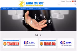 Ảnh chụp màn hình website Công ty Thiên Lộc.