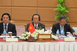 Đoàn đại biểu của Việt Nam tại hội nghị. (Ảnh: Phan Minh Hưng/TTXVN)