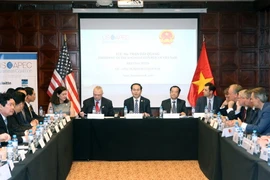 Chủ tịch nước Trần Đại Quang tiếp Liên minh các doanh nghiệp Hoa Kỳ trong APEC. (Ảnh: Nhan Sáng/TTXVN)