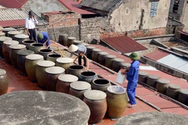 Sản xuất nước mắm. (Nguồn: TTXVN)