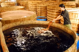Một cơ sở sản xuất nước mắm ở Phú Quốc. (Nguồn: TTXVN)