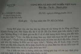Bộ Y tế lên tiếng về yêu cầu Đại biểu quốc hội giải trình 