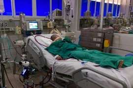 Nữ bệnh nhân được các bác sỹ điều trị tích cực. (Ảnh: PV/Vietnam+)