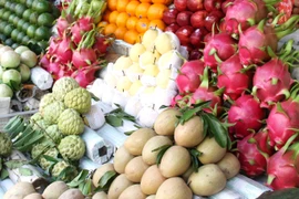 Vào mùa nóng, người dân cần tăng cường ăn hoa quả để tăng sức đề kháng của cơ thể. (Ảnh: TTXVN/Vietnam+)