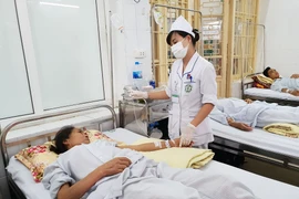 Chăm sóc cho bệnh nhân mắc viêm gan. (Ảnh: T.G/Vietnam+)