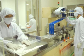 Hiện nay, các doanh nghiệp dược trong nước nhập khẩu 90% nguyên liệu làm thuốc. (Ảnh: TTXVN/Vietnam+)