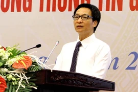 Phó Thủ tướng Vũ Đức Đam phát biểu chỉ đạo hội nghị. (Ảnh: Dương Ngọc/TTXVN)