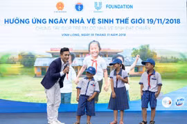 Hoạt động tại buổi lễ hưởng ứng Ngày Nhà vệ sinh thế giới. (Ảnh: PV/Vietnam+)