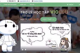 Giao diện hệ thống học tập trực tuyến VioEdu. 