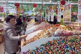 Người dân mua sắm tại Siêu thị Big C. (Ảnh: Trần Việt/TTXVN)