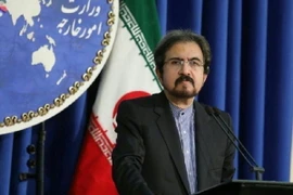 Người phát ngôn Bộ Ngoại giao Iran Bahram Qassemi phát biểu trong cuộc họp báo tại Tehran. (Ảnh: IRNA/TTXVN)