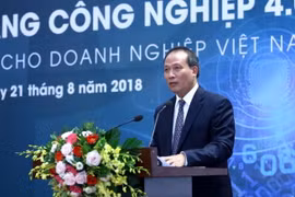 Thứ trưởng Bộ Công thương Cao Quốc Hưng phát biểu tại hội thảo. (Ảnh: Anh Tuấn/TTXVN)
