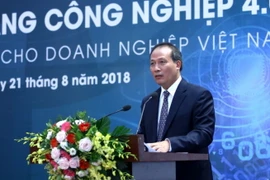 Thứ trưởng Bộ Công thương Cao Quốc Hưng phát biểu tại hội thảo. (Ảnh: Anh Tuấn/TTXVN)