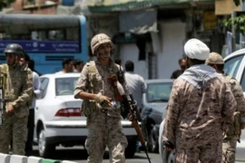Lực lượng Vệ binh Cách mạng Hồi giáo Iran gác tại thủ đô Tehran. (Nguồn: AFP/TTXVN)