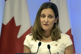 Ngoại trưởng Canada Chrystia Freeland. (Ảnh: AFP/TTXVN)