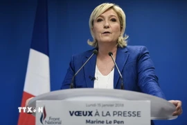 Lãnh đạo của đảng cực hữu Mặt trận Quốc gia Pháp Marine Le Pen. (Ảnh: AFP/TTXVN)