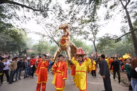 Lễ rước truyền thống tại hội đền Sóc năm 2017. (Ảnh: Quang Quyết/TTXVN)