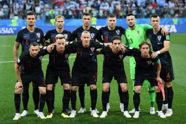 Đội tuyển quốc gia Croatia trước trận gặp Argentina ở Nizhny Novgorod, Nga ngày 21/6 vừa qua. (Ảnh: THX/TTXVN)