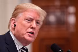 Tổng thống Mỹ Donald Trump phát biểu tại cuộc họp báo ở Washington, DC ngày 18/9/2018. (Ảnh: AFP/TTXVN)
