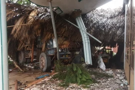 Hiện trường vụ tai nạn. (Ảnh: Đậu Tất Thành/TTXVN)