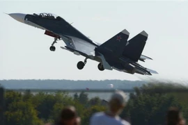 Máy bay chiến đấu Sukhoi Su-30SM của Nga. (Ảnh: AFP/TTXVN)