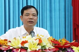 Bộ trưởng Bộ Nông nghiệp và Phát triển Nông thôn Nguyễn Xuân Cường phát biểu tại Hội nghị. (Ảnh: Công Mạo/TTXVN)